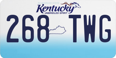 KY license plate 268TWG
