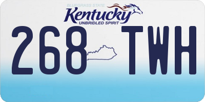 KY license plate 268TWH