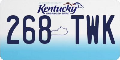 KY license plate 268TWK