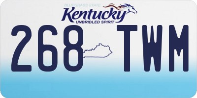 KY license plate 268TWM