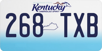 KY license plate 268TXB