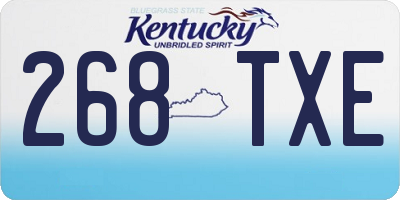 KY license plate 268TXE