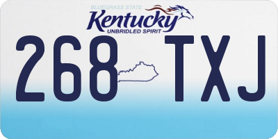 KY license plate 268TXJ
