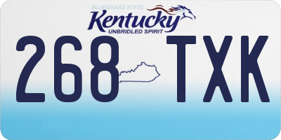 KY license plate 268TXK