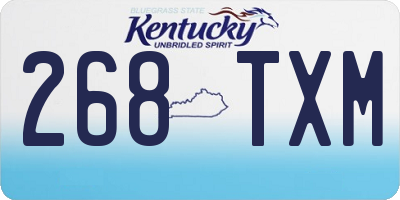 KY license plate 268TXM