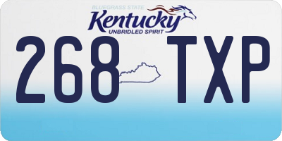 KY license plate 268TXP