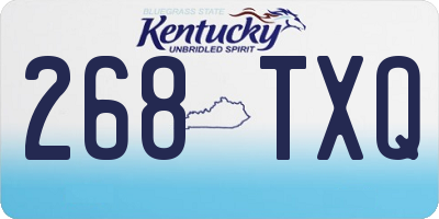 KY license plate 268TXQ