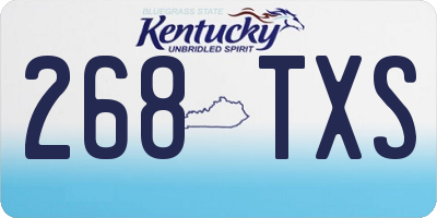 KY license plate 268TXS