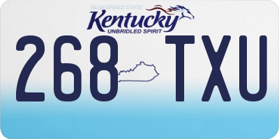 KY license plate 268TXU