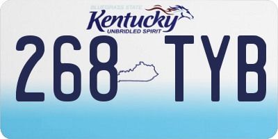 KY license plate 268TYB