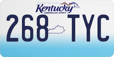 KY license plate 268TYC