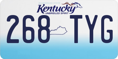 KY license plate 268TYG