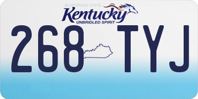 KY license plate 268TYJ