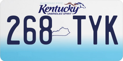 KY license plate 268TYK