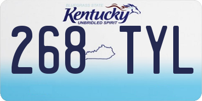 KY license plate 268TYL