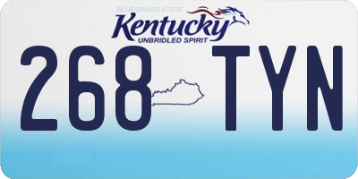 KY license plate 268TYN