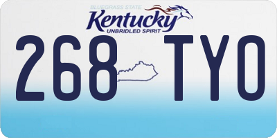 KY license plate 268TYO