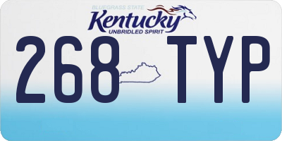 KY license plate 268TYP