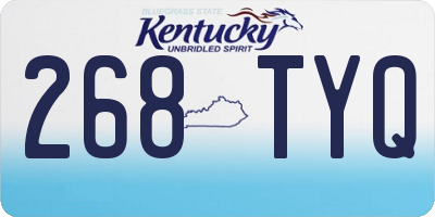 KY license plate 268TYQ