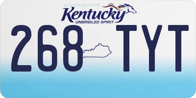 KY license plate 268TYT