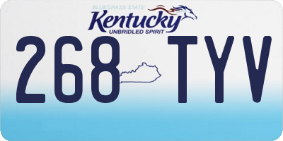 KY license plate 268TYV