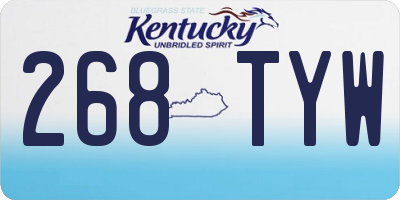 KY license plate 268TYW