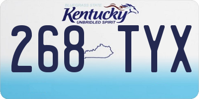 KY license plate 268TYX
