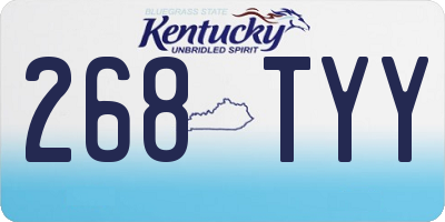KY license plate 268TYY