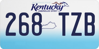 KY license plate 268TZB