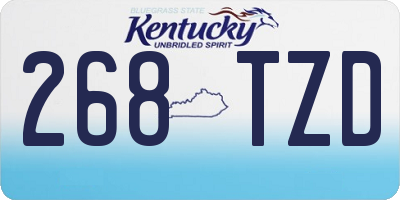 KY license plate 268TZD
