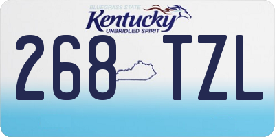 KY license plate 268TZL