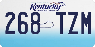 KY license plate 268TZM
