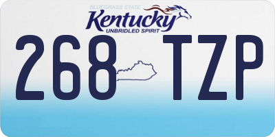 KY license plate 268TZP