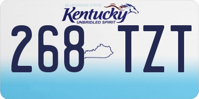 KY license plate 268TZT