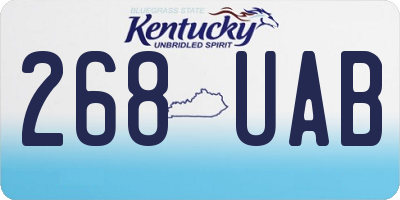 KY license plate 268UAB