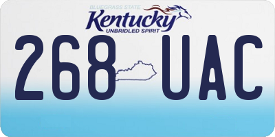 KY license plate 268UAC