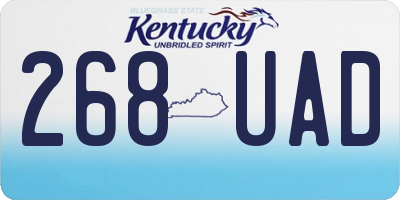 KY license plate 268UAD