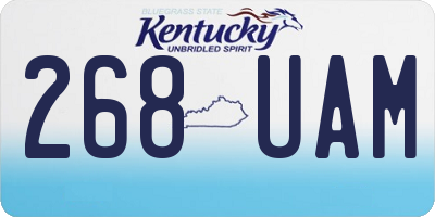 KY license plate 268UAM