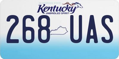 KY license plate 268UAS