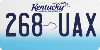 KY license plate 268UAX