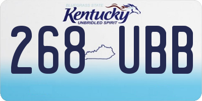 KY license plate 268UBB