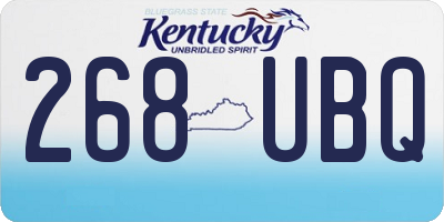 KY license plate 268UBQ