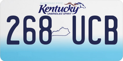 KY license plate 268UCB