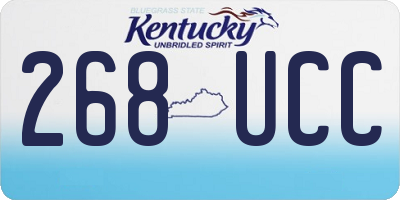 KY license plate 268UCC
