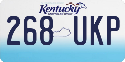 KY license plate 268UKP