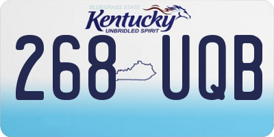 KY license plate 268UQB