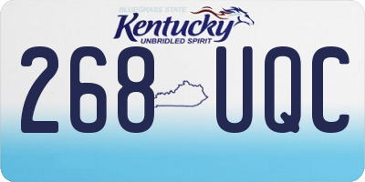 KY license plate 268UQC