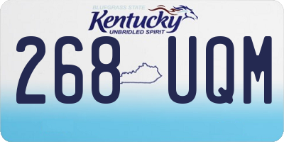 KY license plate 268UQM