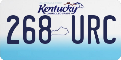 KY license plate 268URC