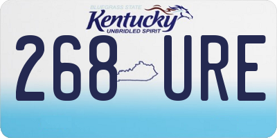 KY license plate 268URE